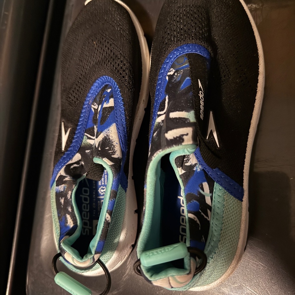 Speedo Kids Water Shoes - Black, Blue, and Teal